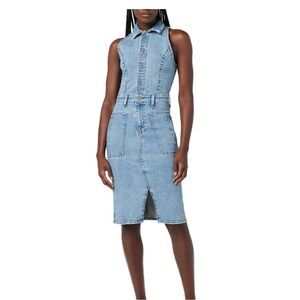 Hudson Halter Denim Utility Dress